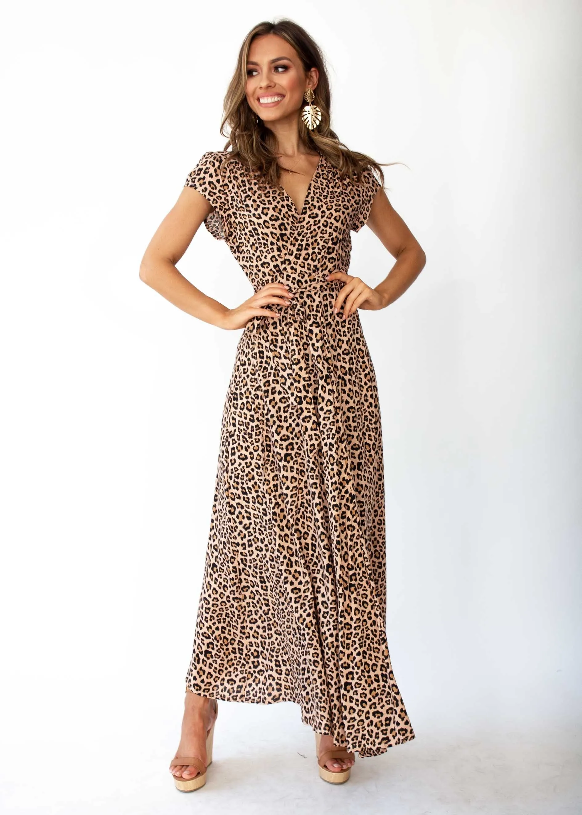 That Thing Wrap Maxi Dress - Leopard