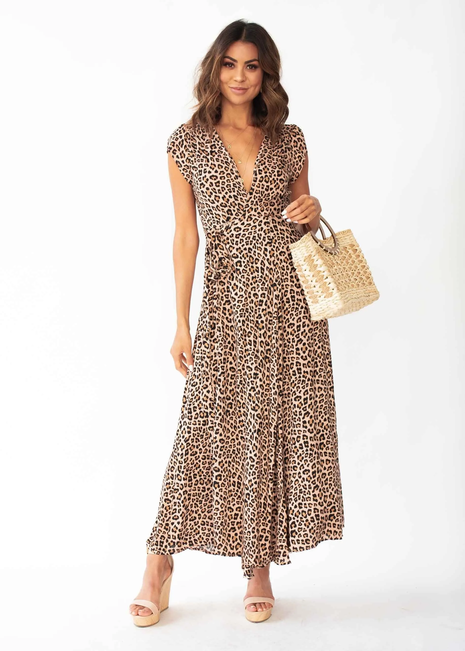 That Thing Wrap Maxi Dress - Leopard