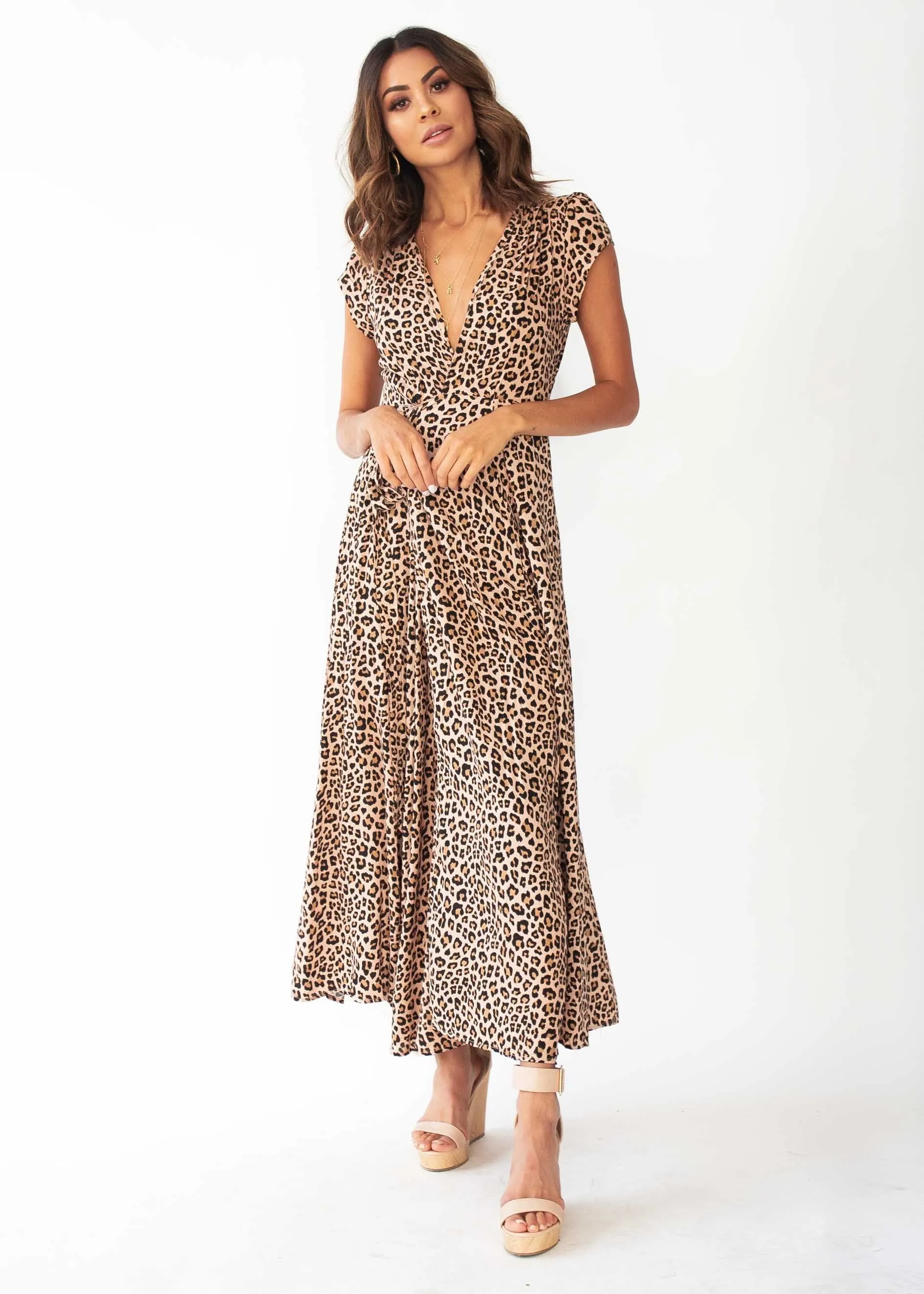 That Thing Wrap Maxi Dress - Leopard