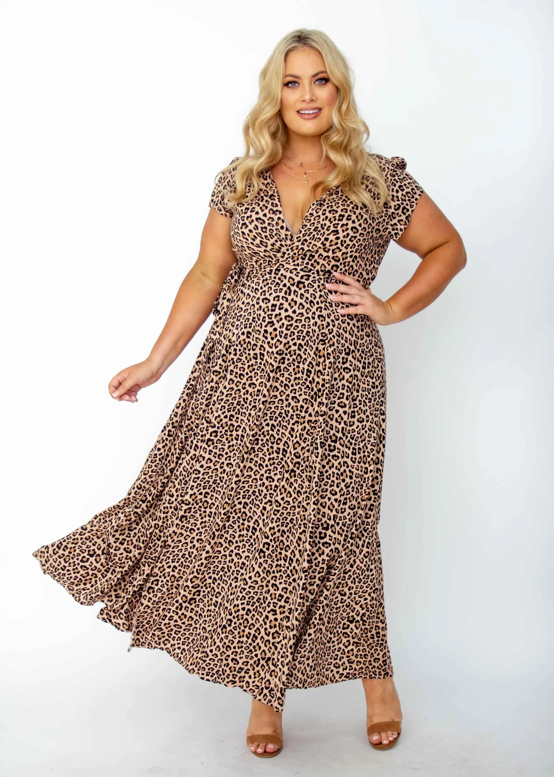 That Thing Wrap Maxi Dress - Leopard