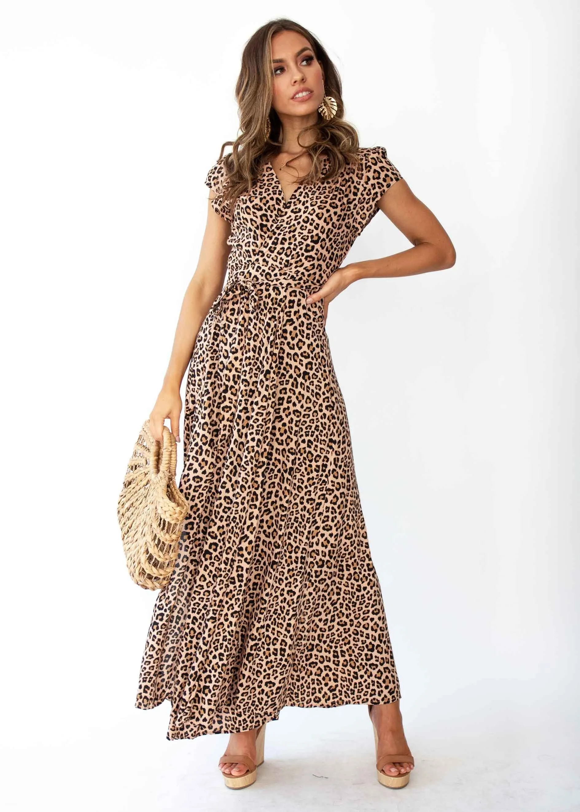 That Thing Wrap Maxi Dress - Leopard