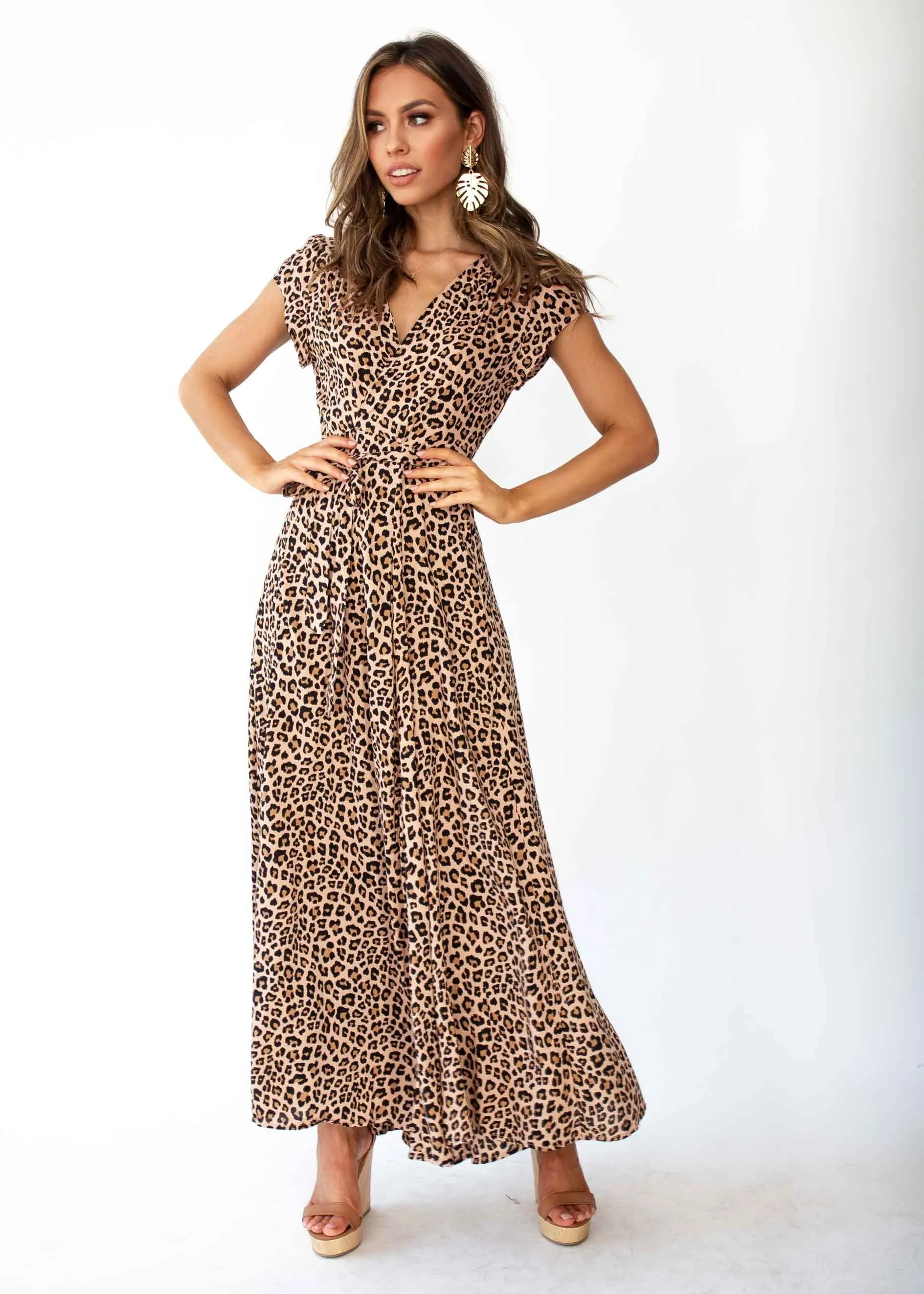 That Thing Wrap Maxi Dress - Leopard