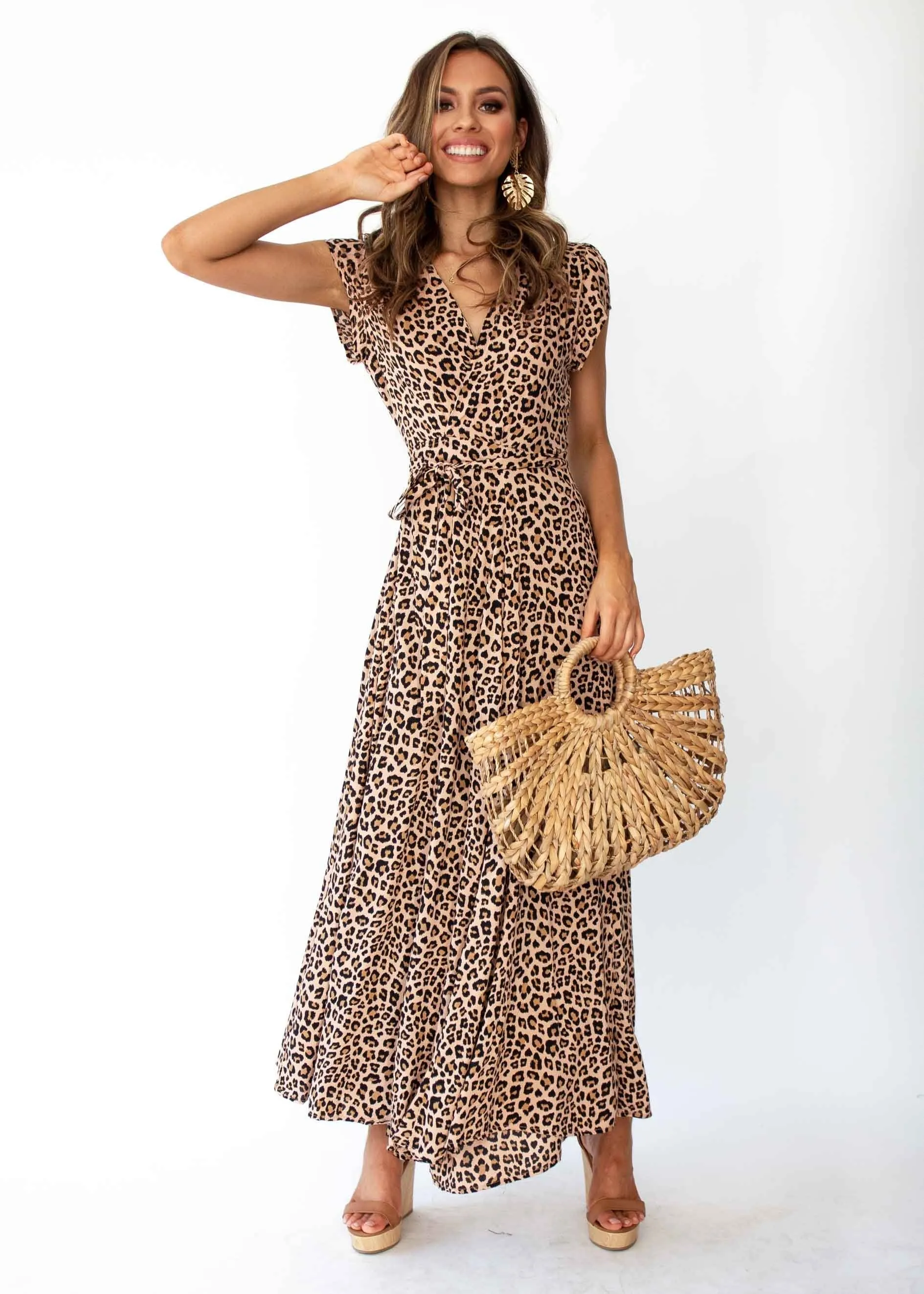 That Thing Wrap Maxi Dress - Leopard