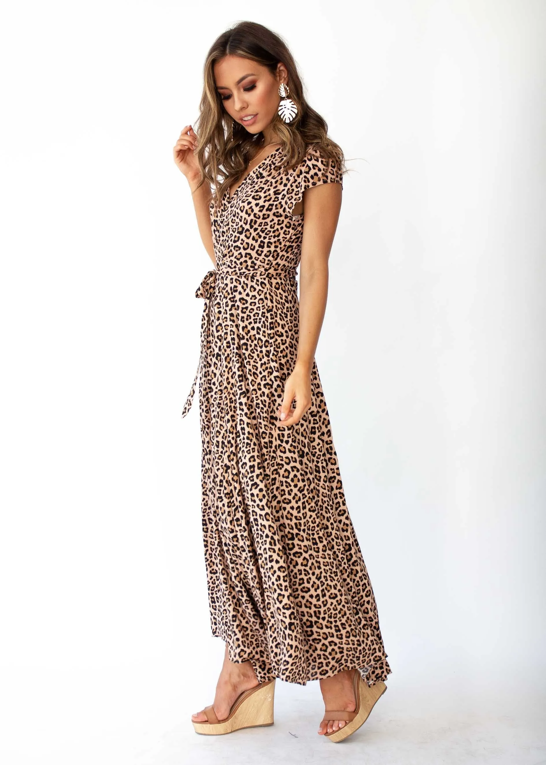 That Thing Wrap Maxi Dress - Leopard