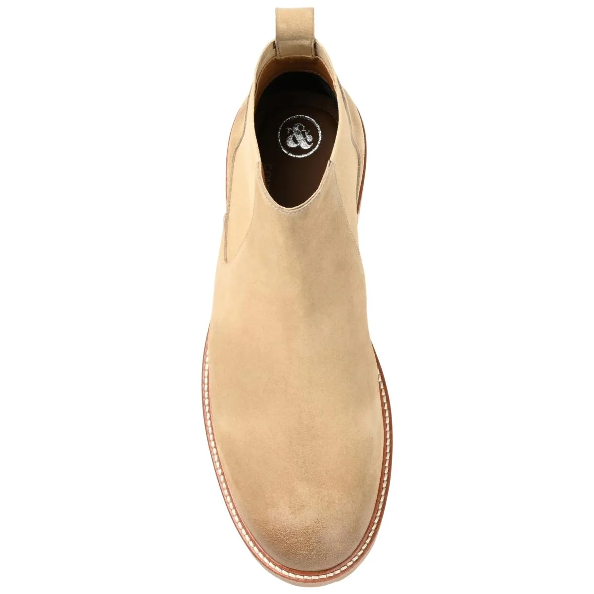      Thomas & Vine Men's Cedric Plain Toe Suede Chelsea Boot     