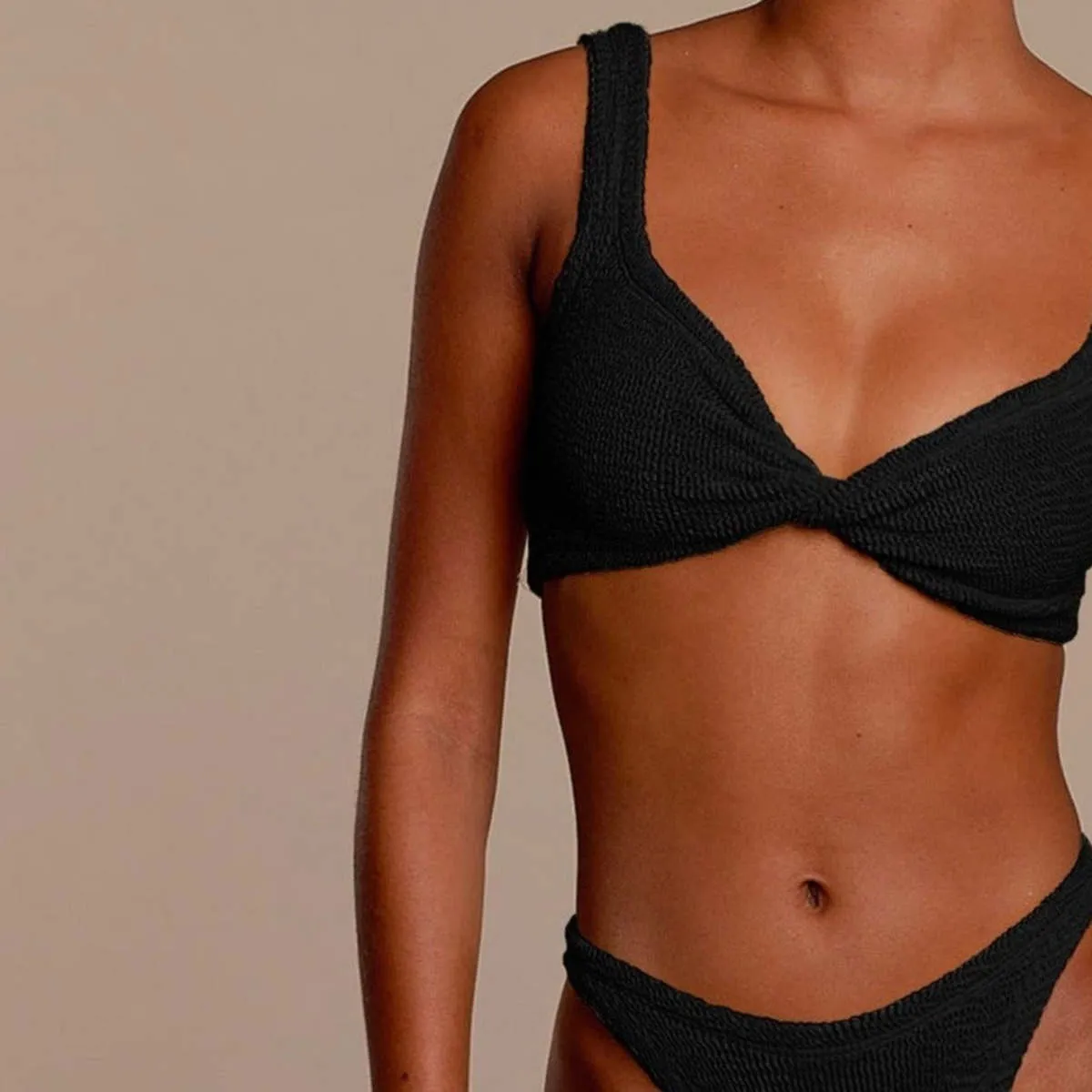 Twist Neck Bikini - Black