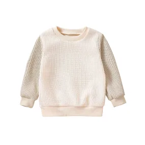 Waffle Pullover | Beige